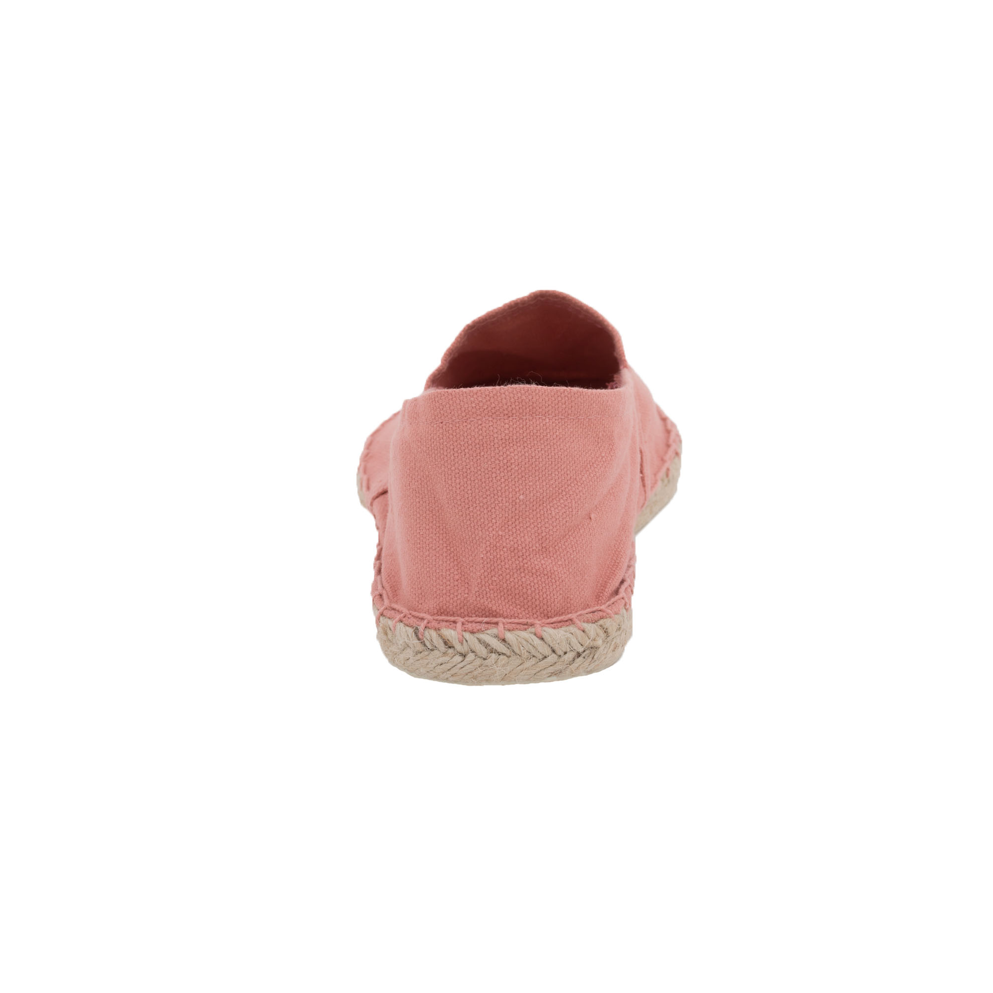 Espadrilles unicolor Canvas Damen und Herren Sommerlatschen Farbe: Beigerot, Größe: 46