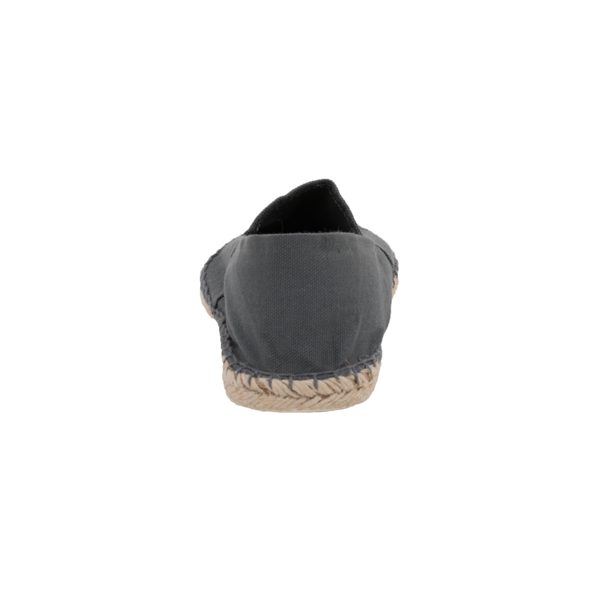 Espadrilles unicolor Canvas Damen und Herren Sommerlatschen Farbe: Dunkelgrau, Größe: 46