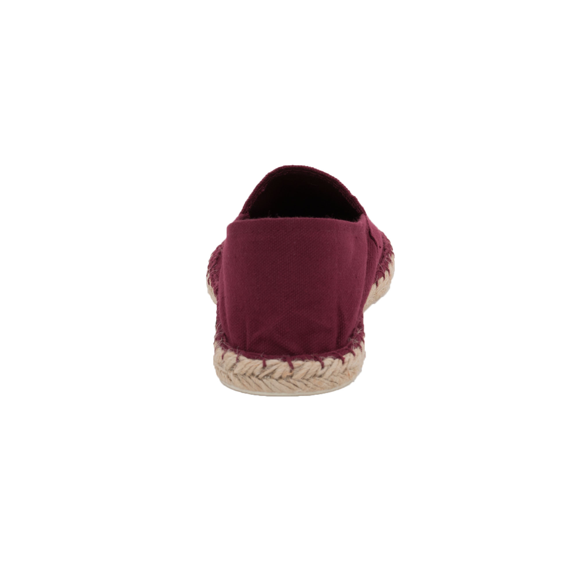 Espadrilles unicolor Canvas Damen und Herren Sommerlatschen Farbe: Bordeaux, Größe: 46