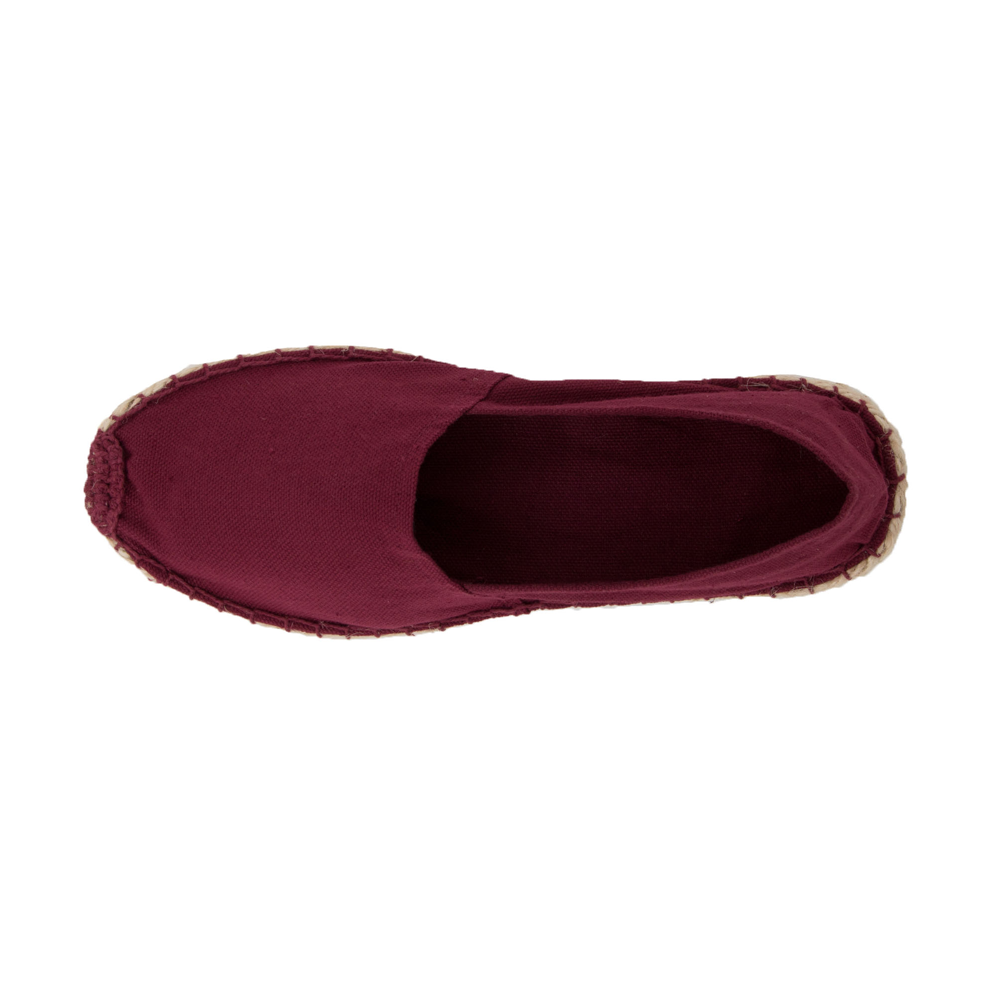 Espadrilles unicolor Canvas Damen und Herren Sommerlatschen Farbe: Bordeaux, Größe: 46