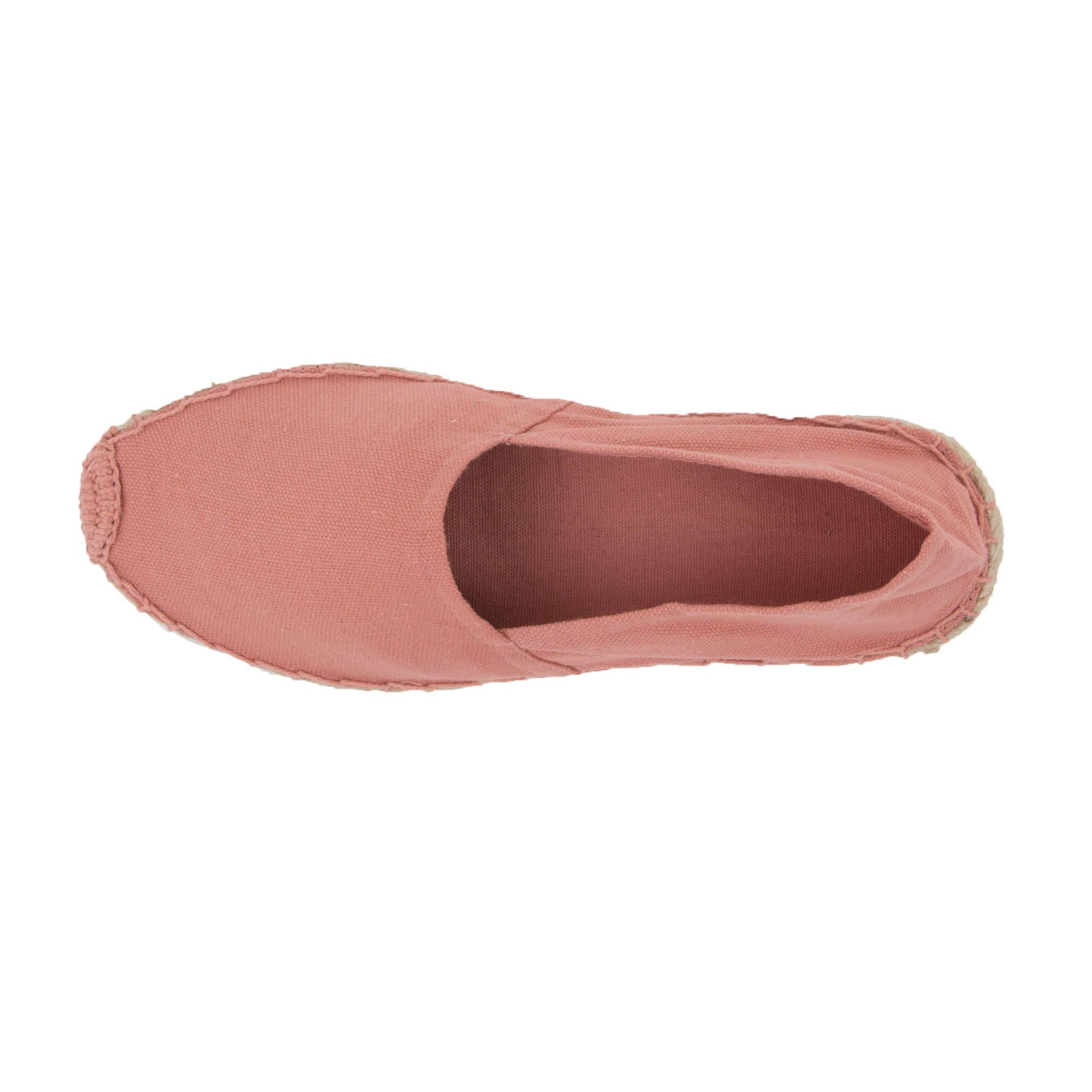 Espadrilles unicolor Canvas Damen und Herren Sommerlatschen Farbe: Beigerot, Größe: 46