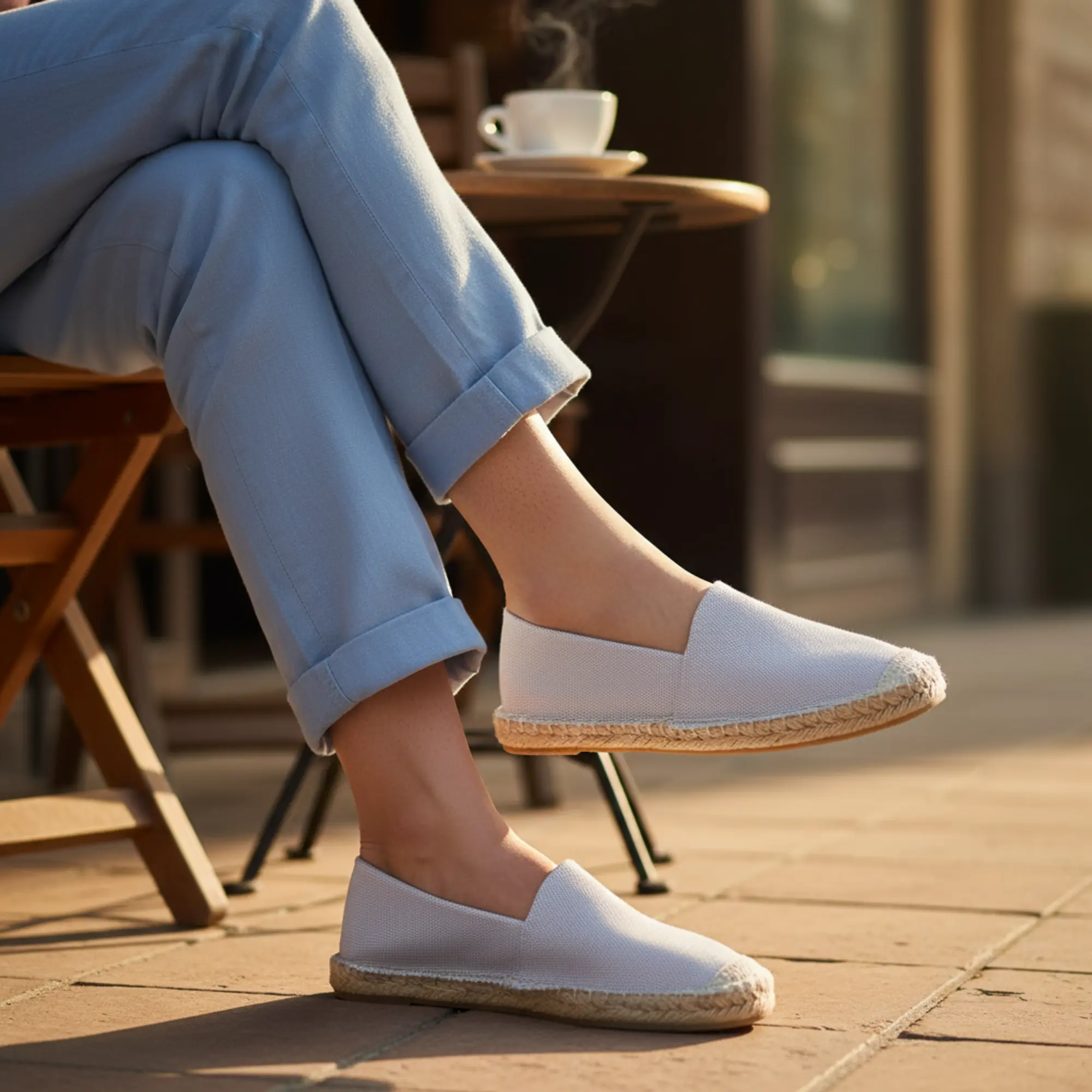 Espadrilles avec pantoufles d'été en toile pailletée pour femmes