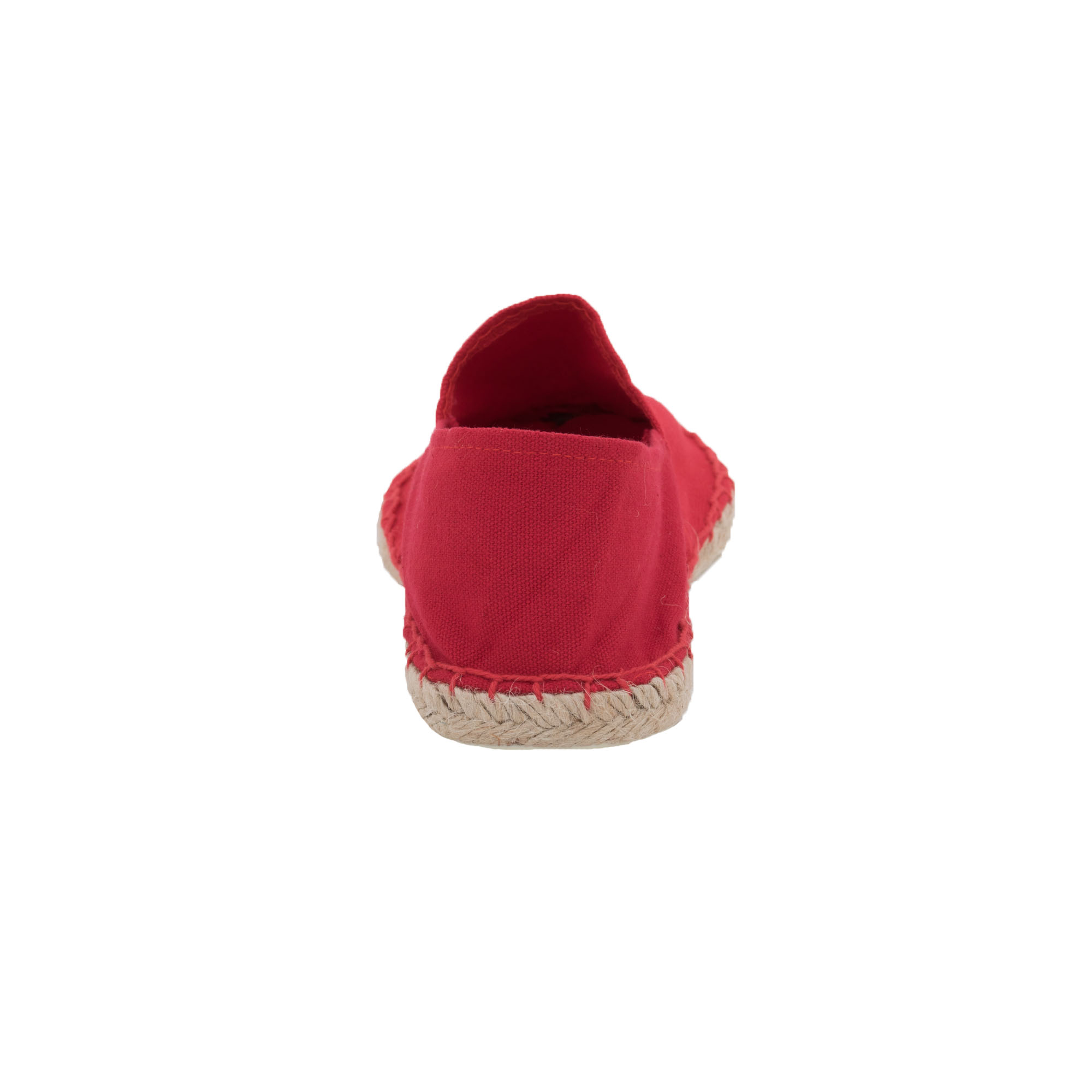 Espadrilles unicolor Canvas Damen und Herren Sommerlatschen Farbe: Rubinrot, Größe: 46