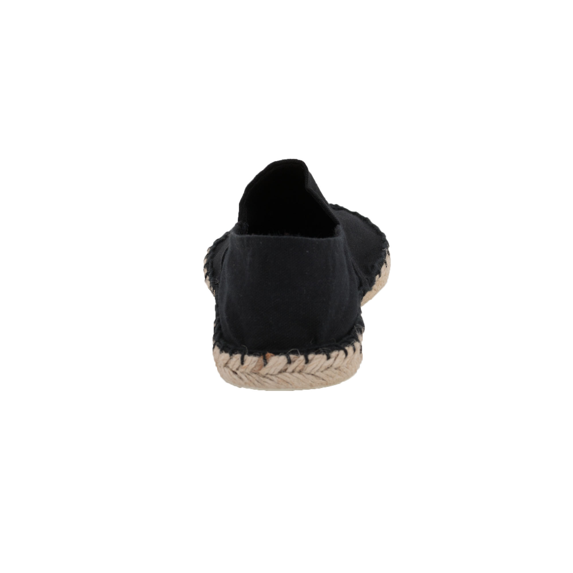 Espadrilles unicolor Canvas Damen und Herren Sommerlatschen Farbe: Schwarz, Größe: 46