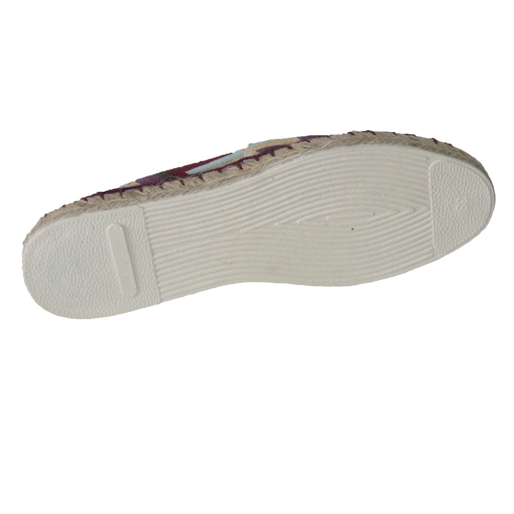 Espadrilles mit Muster - Leo Hawaii Sterne Blumen Canvas Sommerlatschen Muster: Zick-Zack-Streifen, Größe: 42