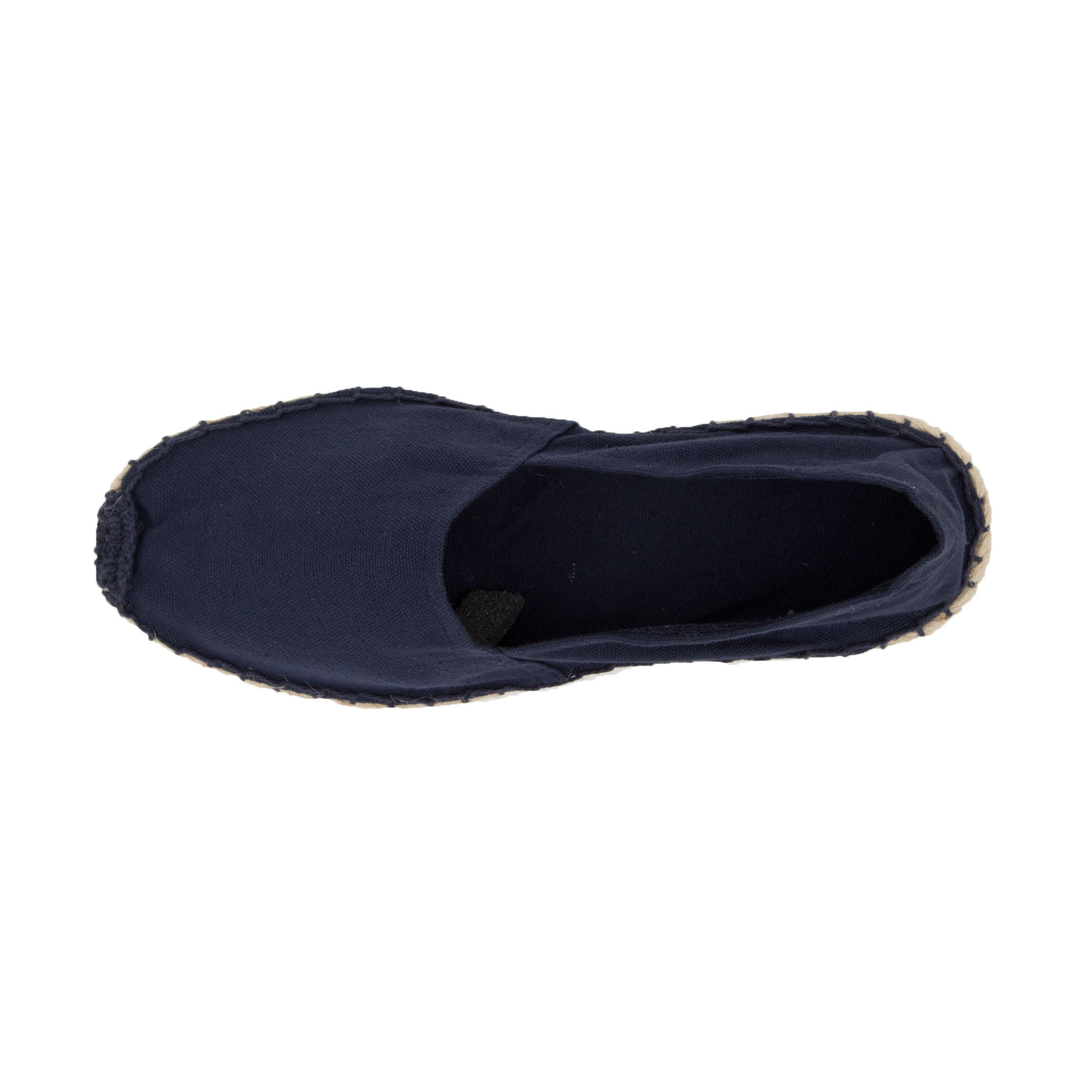 Espadrilles unicolor Canvas Damen und Herren Sommerlatschen Farbe: Marineblau, Größe: 46
