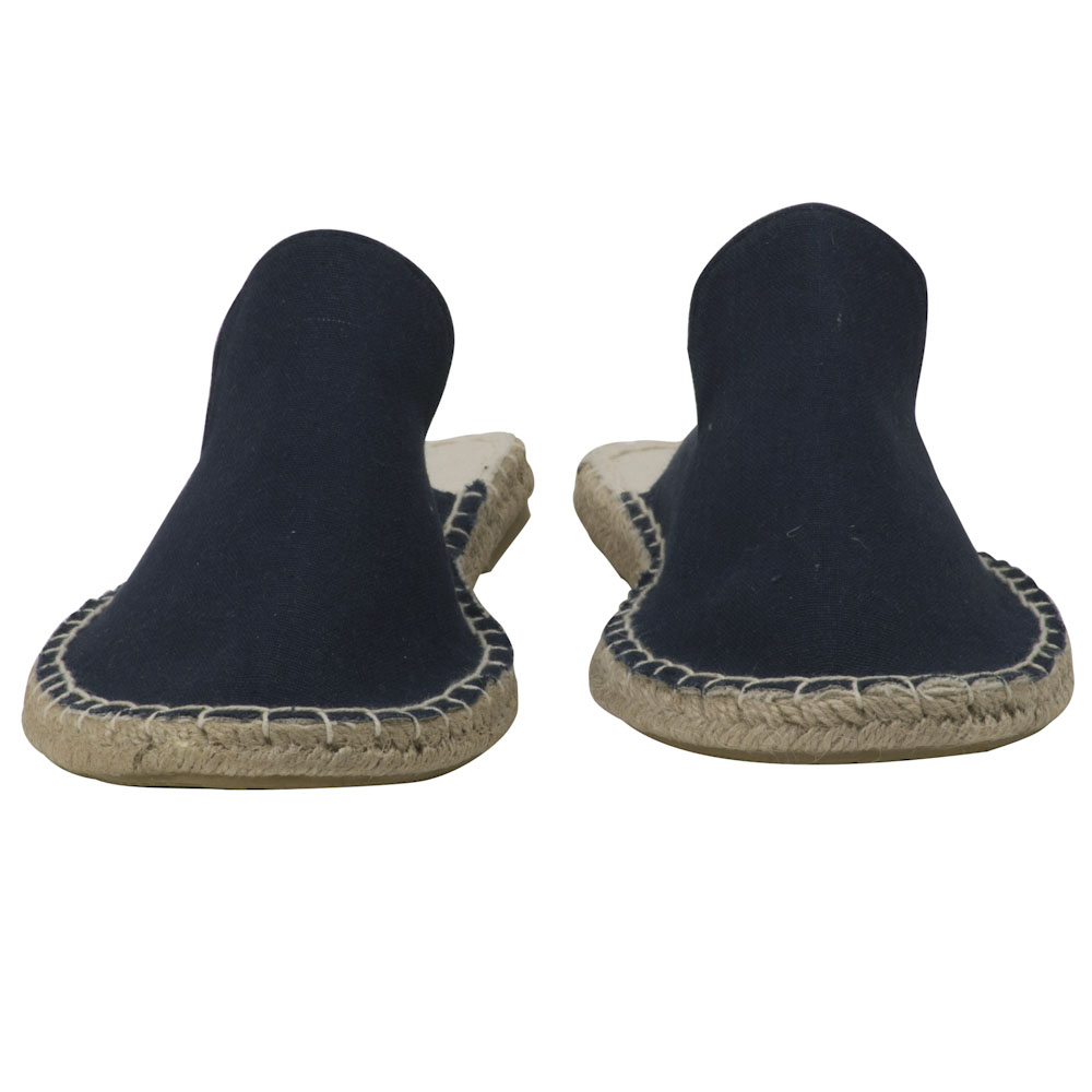 Espadrilles Pantoletten Canvas Slipper Damen Sommerlatschen Farbe: Navy, Größe: 37