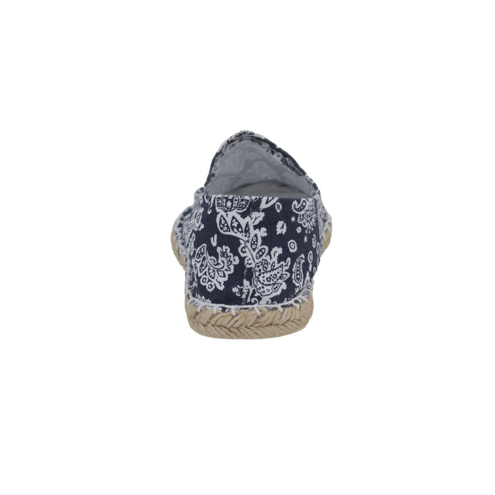 Espadrilles mit Paisley Muster Canvas Damen Slipper Sommerlatschen Muster: Paisley blau weiß, Größe: 42