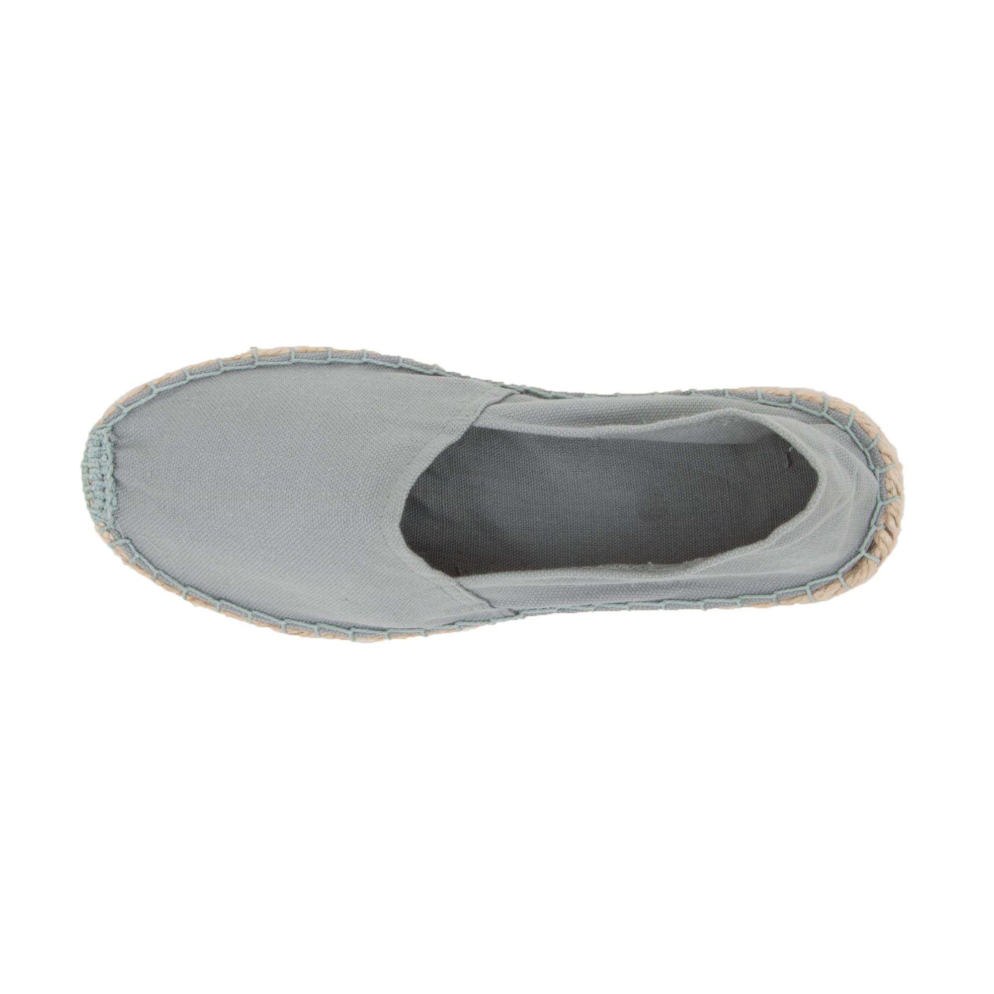 Espadrilles unicolor Canvas Damen und Herren Sommerlatschen Farbe: Grau, Größe: 46